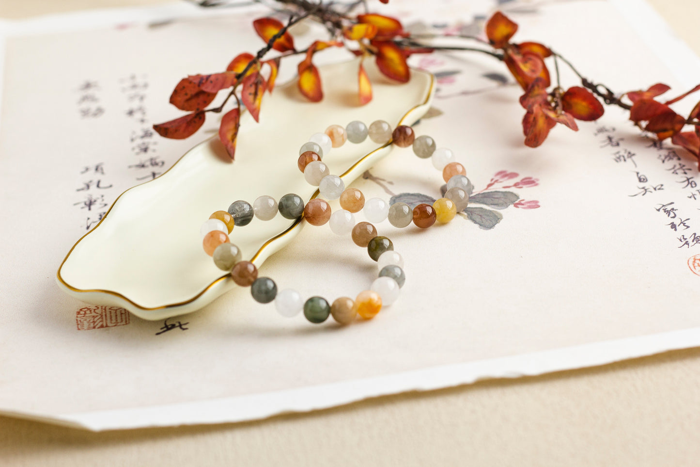 <You's jewelry>Exclusively customized Maillard rabbit fur bracelet (10+)