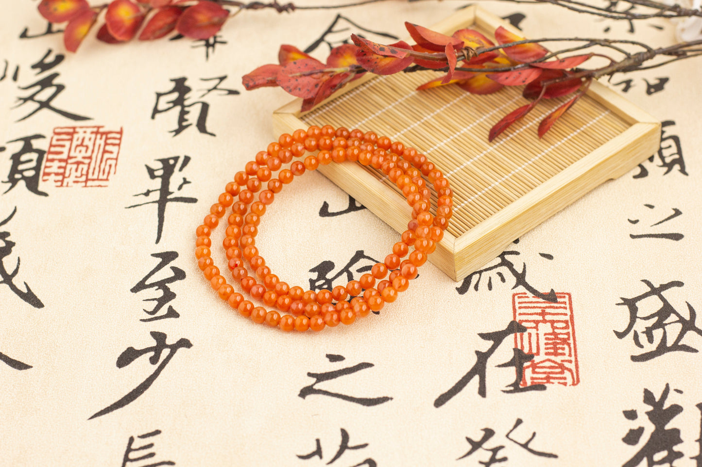 <You's jewelry>Exclusively customized SouthRedAgate multi-circle bracelet(5+)