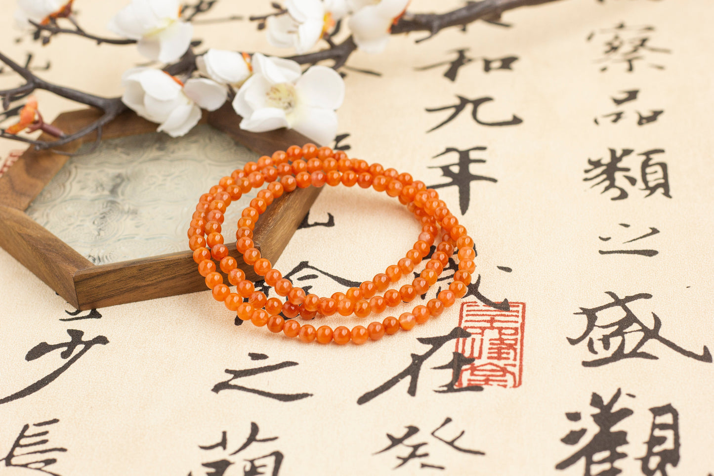 <You's jewelry>Exclusively customized SouthRedAgate multi-circle bracelet(5+)