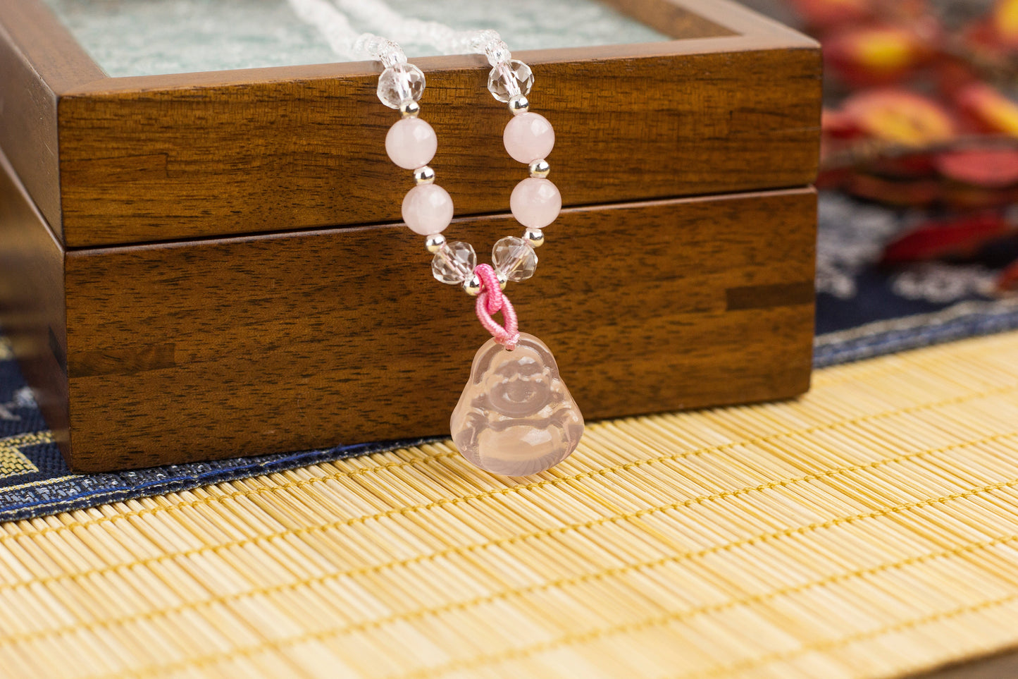 <You's jewelry>Exclusive customized Rose Quartz Buddha pendant