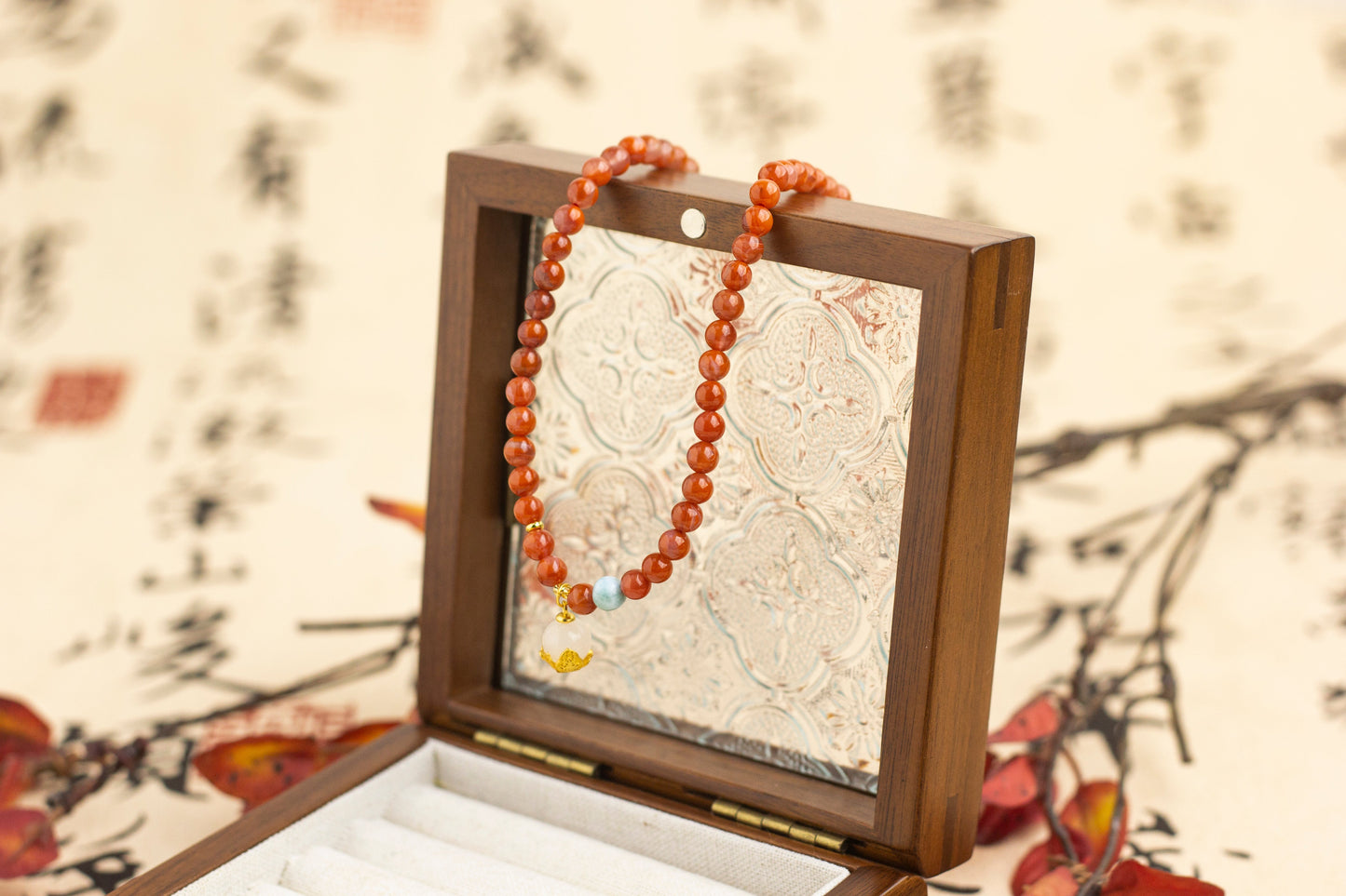 <You's jewelry>Exclusively customized SouthRedAgate multi-circle bracelet