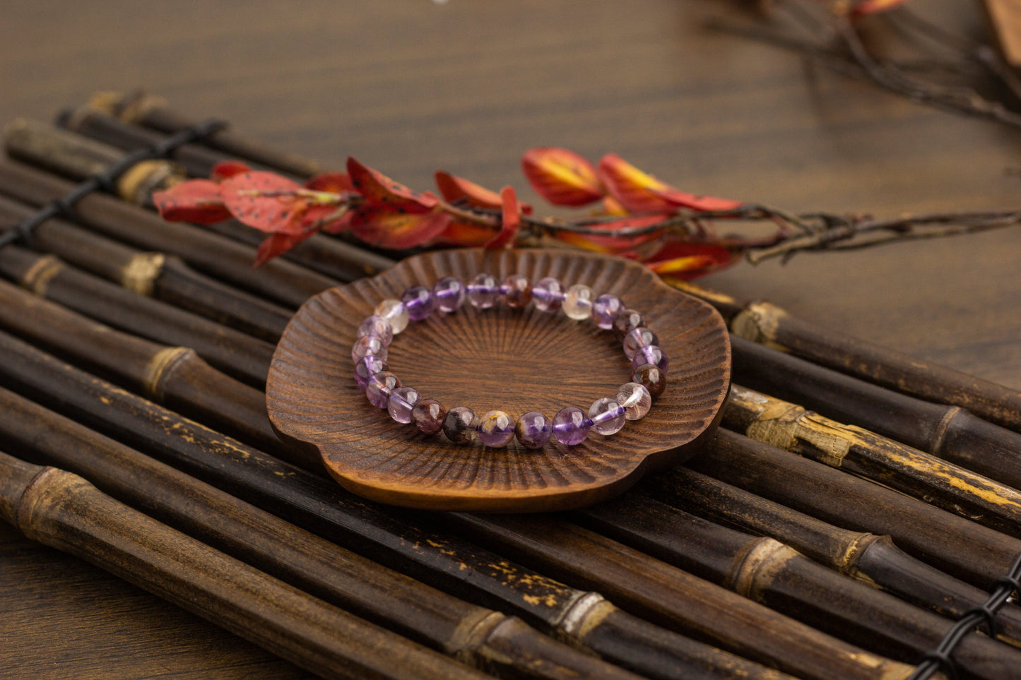 <You's jewelry>Exclusive customized purple Phantom quartz bracelet(7+)