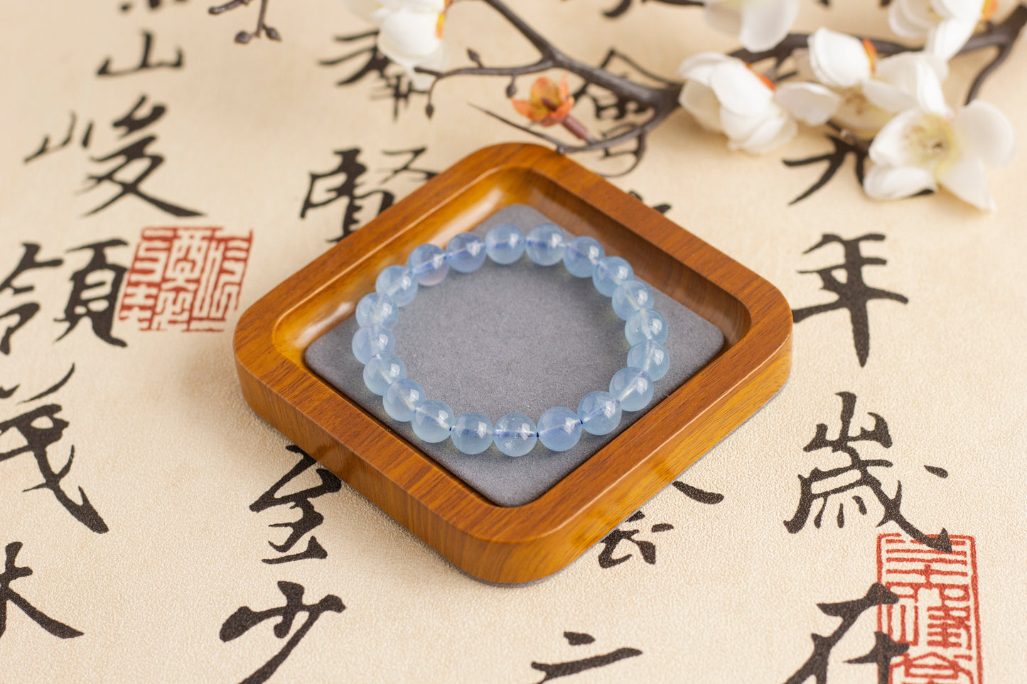 <You's jewelry>Exclusive customized aquamarine bracelet(9+)