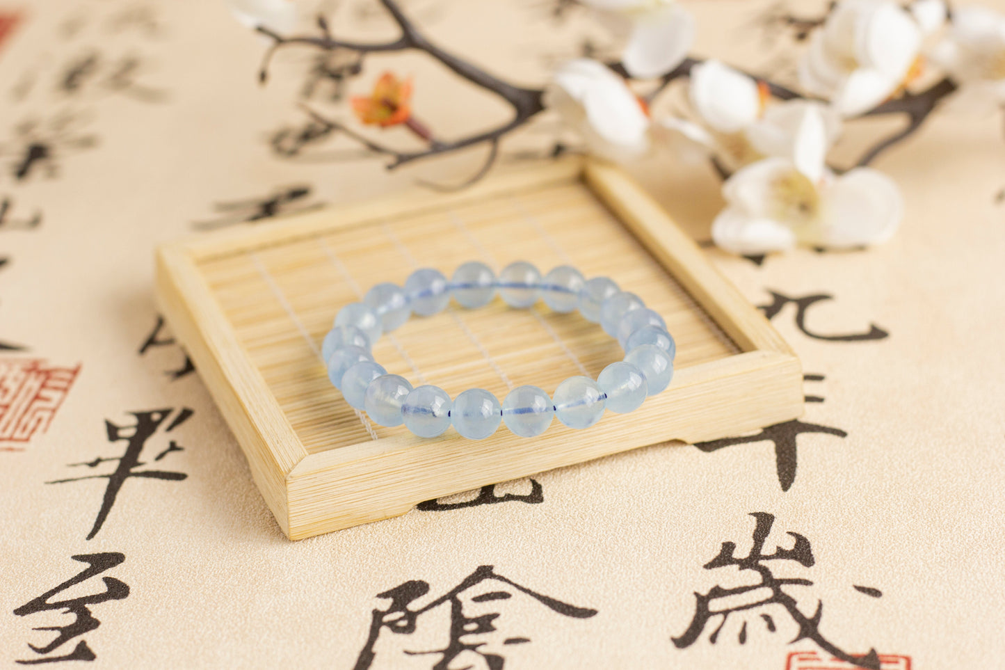 <You's jewelry>Exclusive customized aquamarine bracelet(9+)