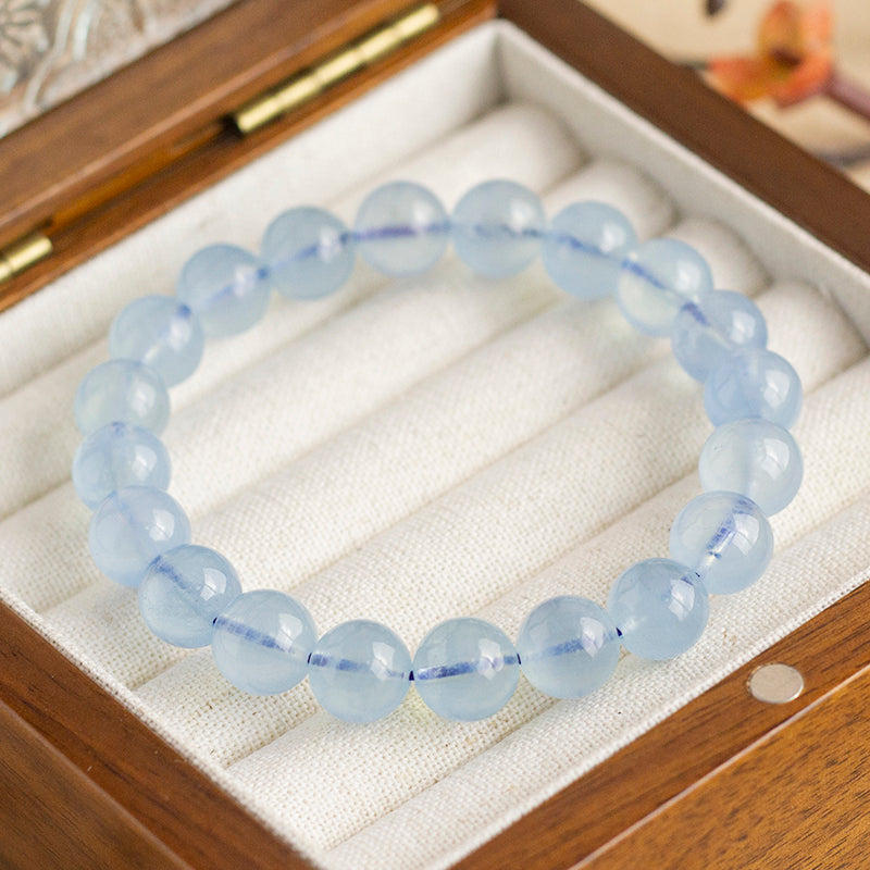 <You's jewelry>Exclusive customized aquamarine bracelet(9+)