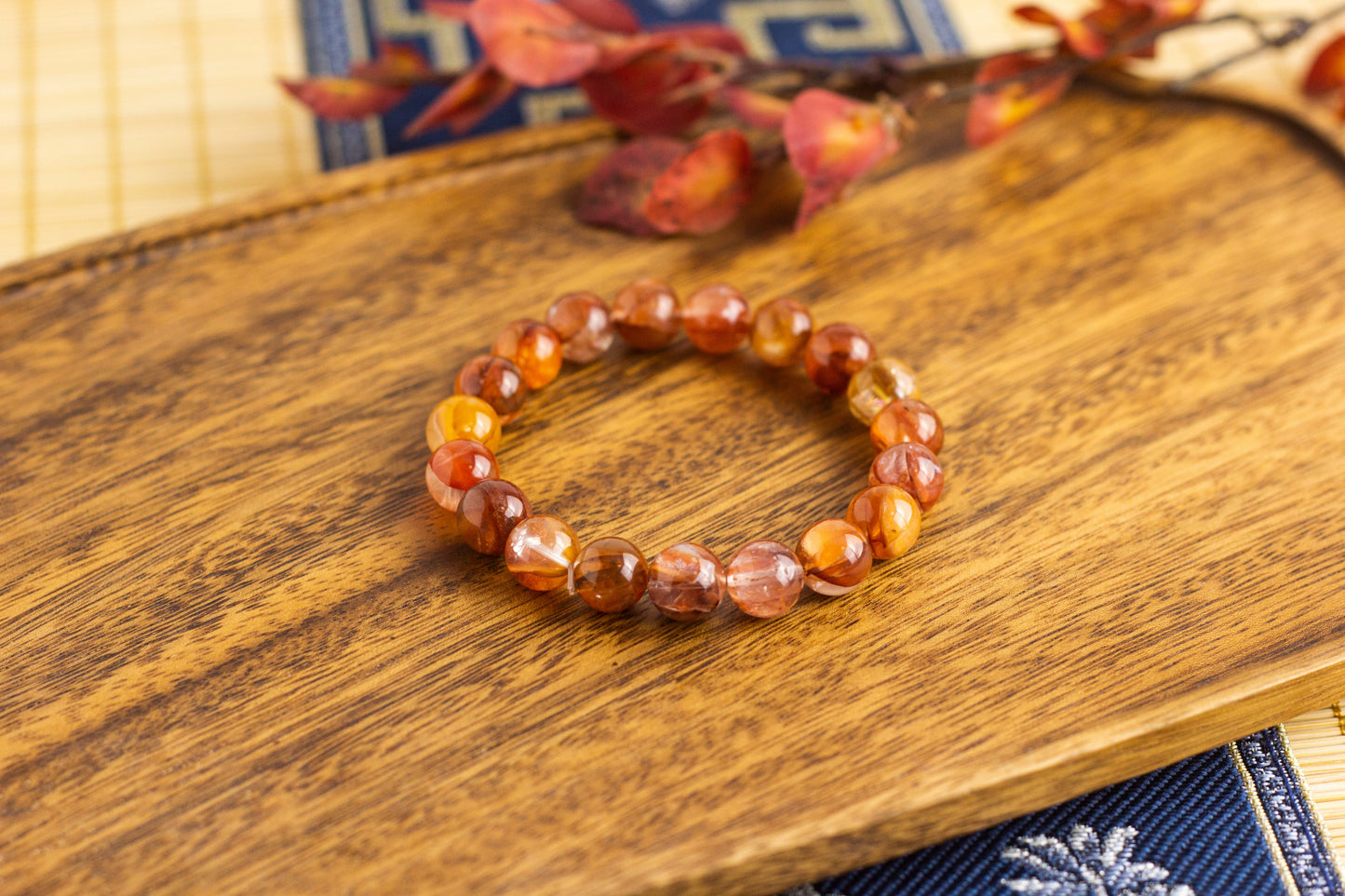 <You's jewelry>Exclusively customized red plastic flower bracelets(10+)