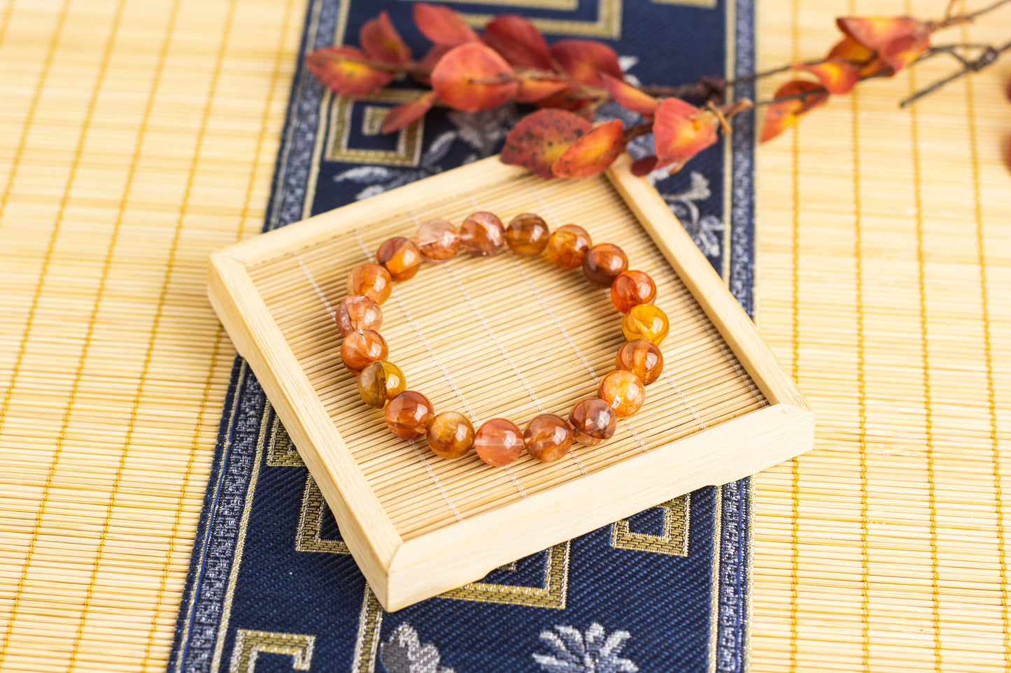 <You's jewelry>Exclusively customized red plastic flower bracelets(10+)
