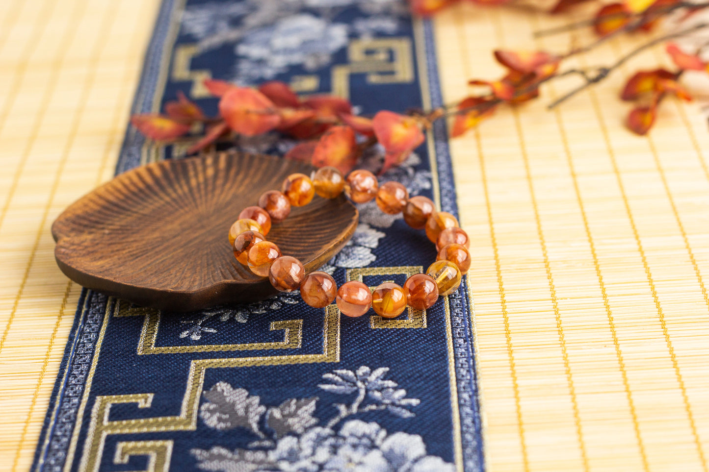 <You's jewelry>Exclusively customized red plastic flower bracelets(10+)