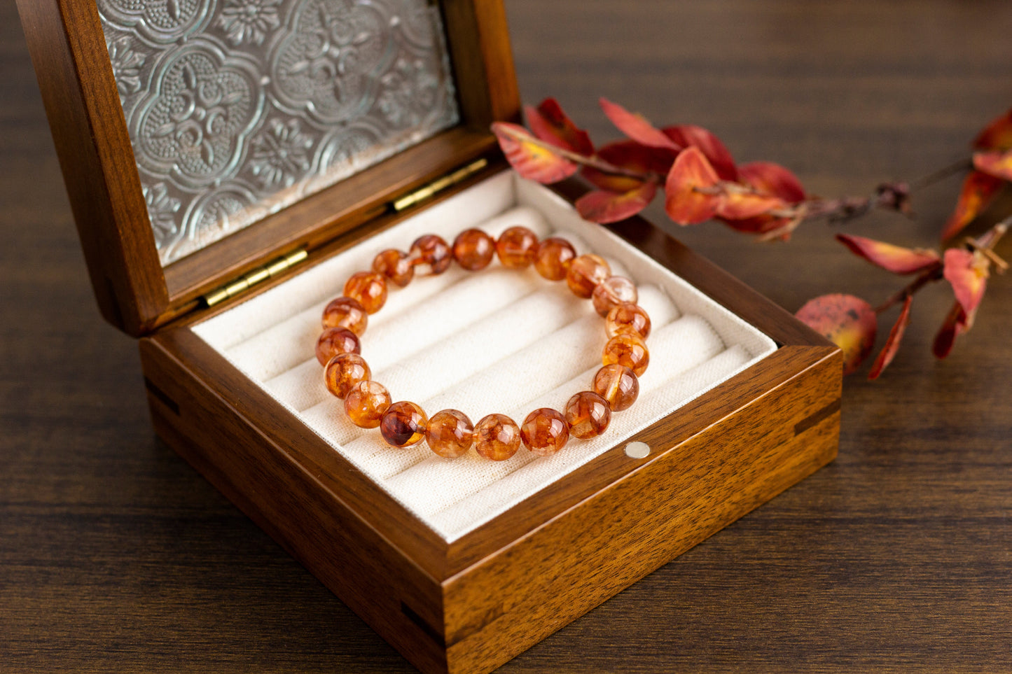 <You's jewelry>Exclusively customized red plastic flower bracelets(9+)