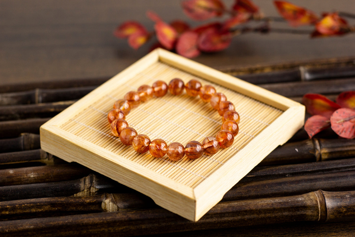 <You's jewelry>Exclusively customized red plastic flower bracelets(9+)