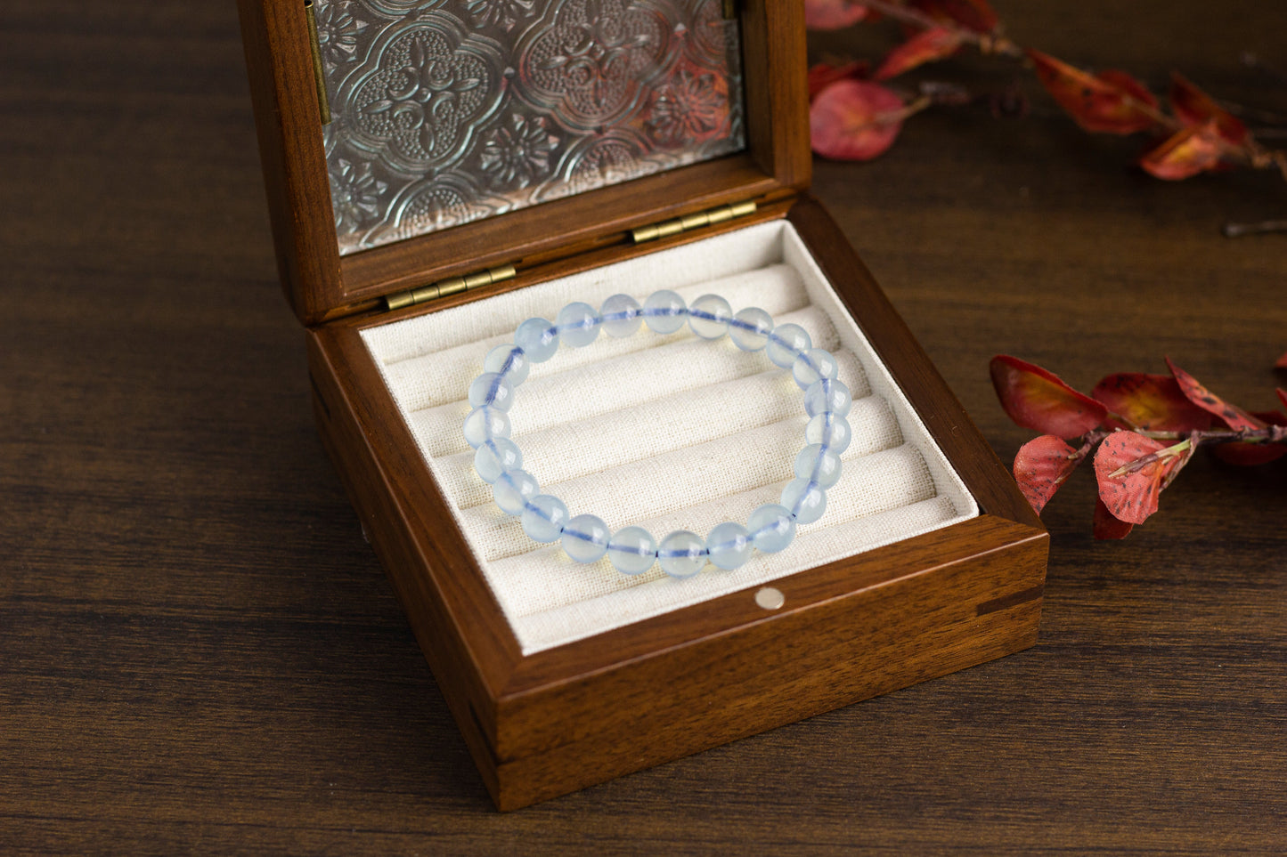 <You's jewelry>Exclusive customized aquamarine bracelet(8+)
