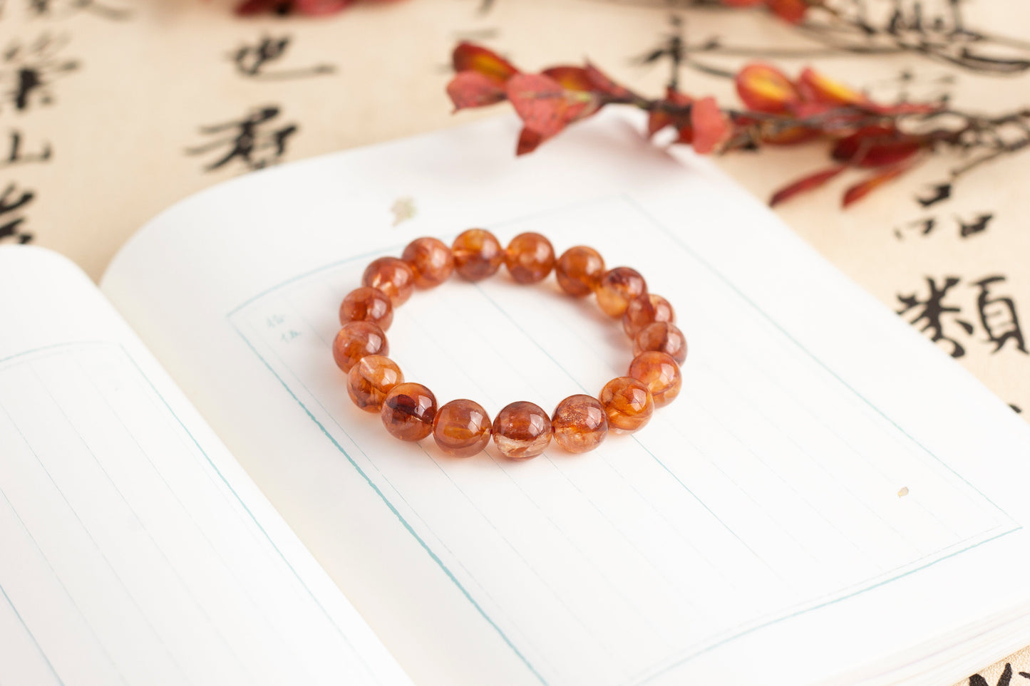 <You's jewelry>Exclusively customized red plastic flower bracelets(12+)