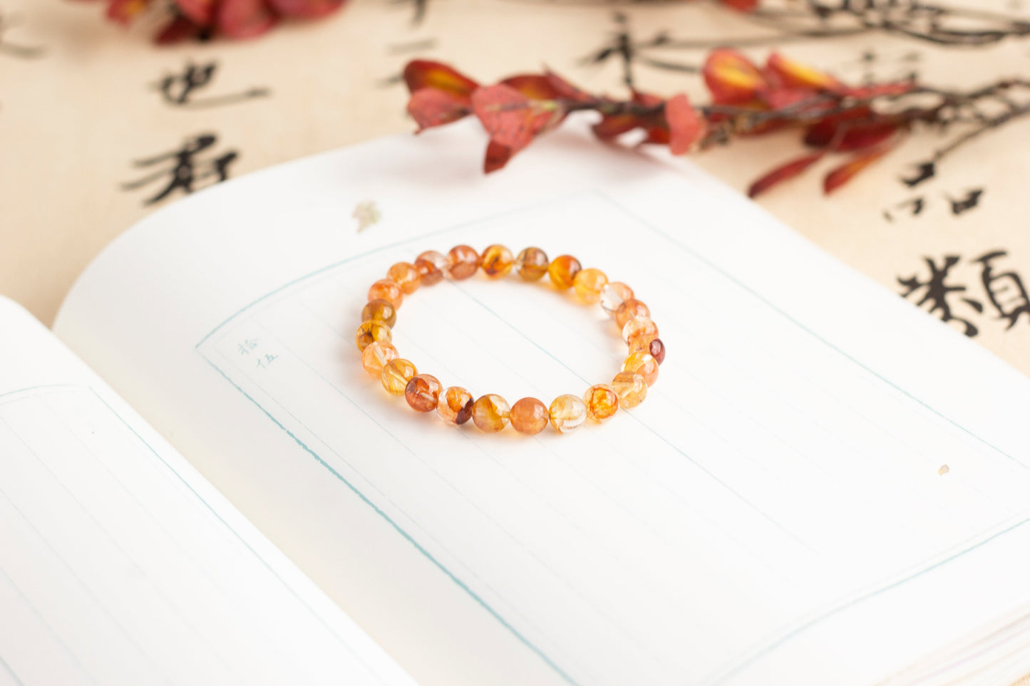 <You's jewelry>Exclusively customized red plastic flower bracelets(7+)