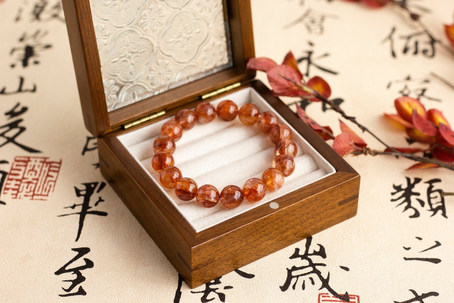 <You's jewelry>Exclusively customized red plastic flower bracelets(12+)