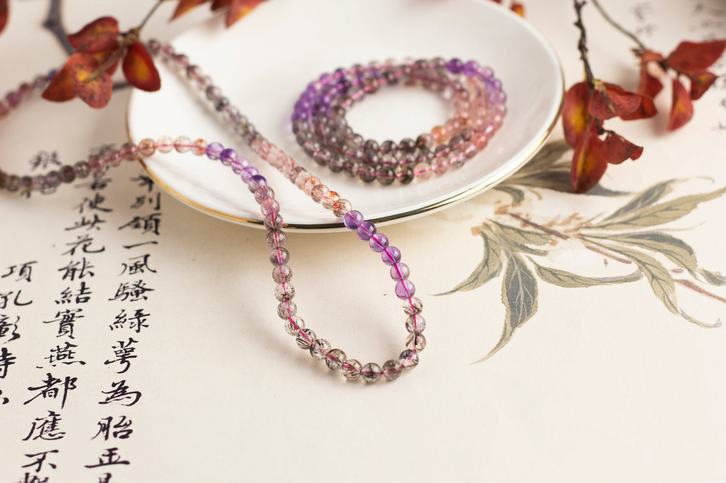 <You's jewelry>Exclusively customized super seven gradient multi-circle bracelet (6+)