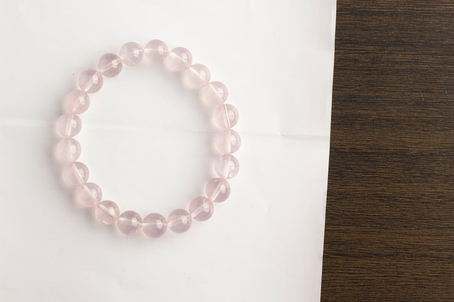 <You's jewelry>Exclusively customized six-pointed star rose quartz bracelet (9+)