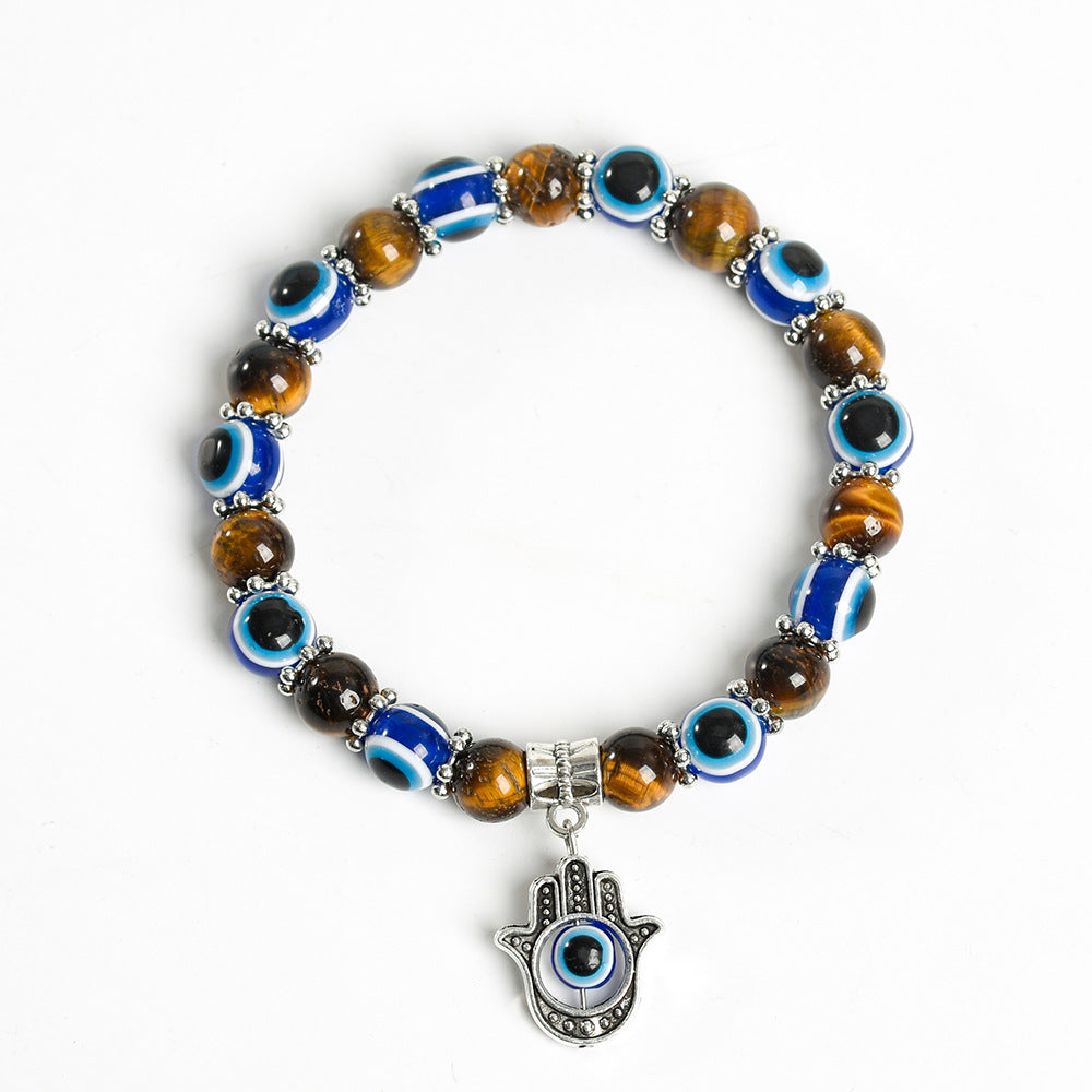 New Devil's Palm Time Gem Bracelet European and American Fashion Retro Braided Leather Bracelet Ornament
