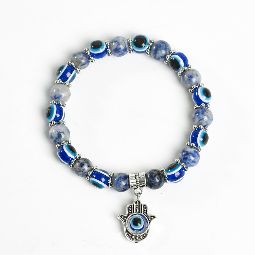New Devil's Palm Time Gem Bracelet European and American Fashion Retro Braided Leather Bracelet Ornament