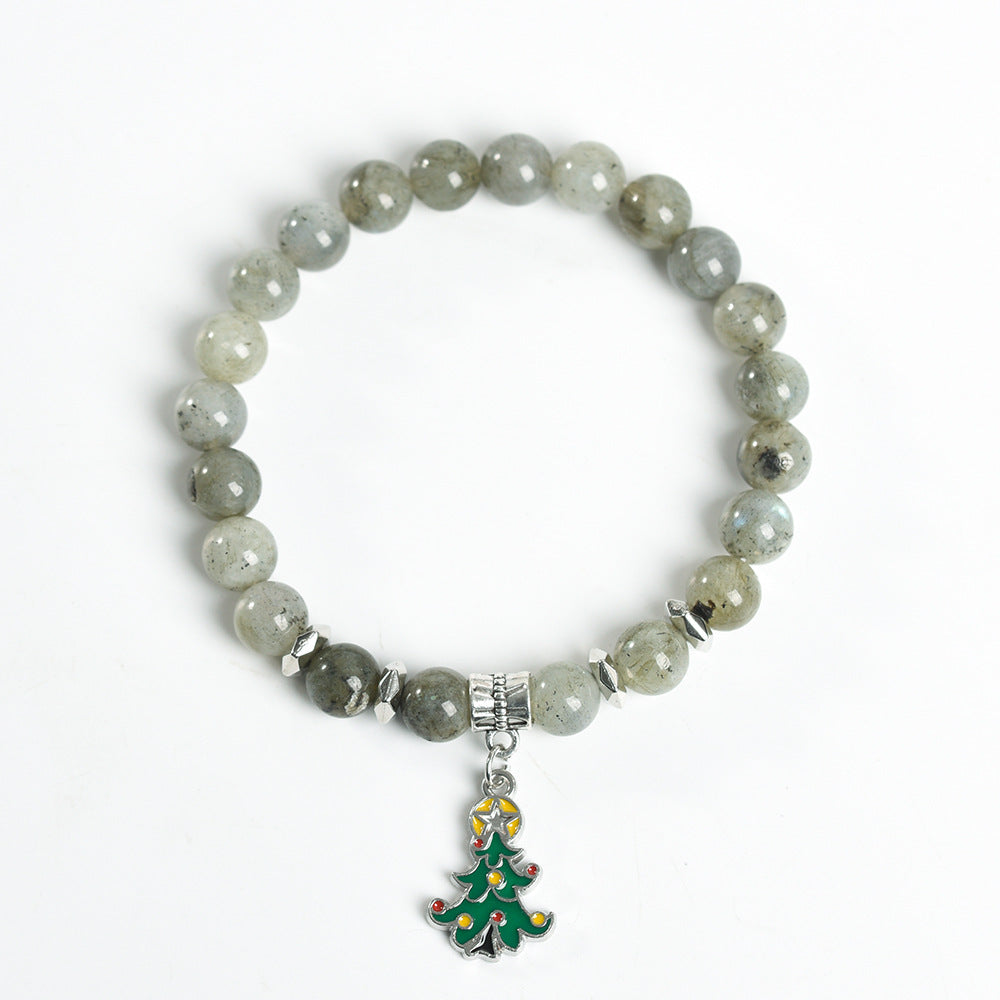 Christmas series creative Christmas tree colorful crystal creative Christmas bracelet trendy high-end bracelet