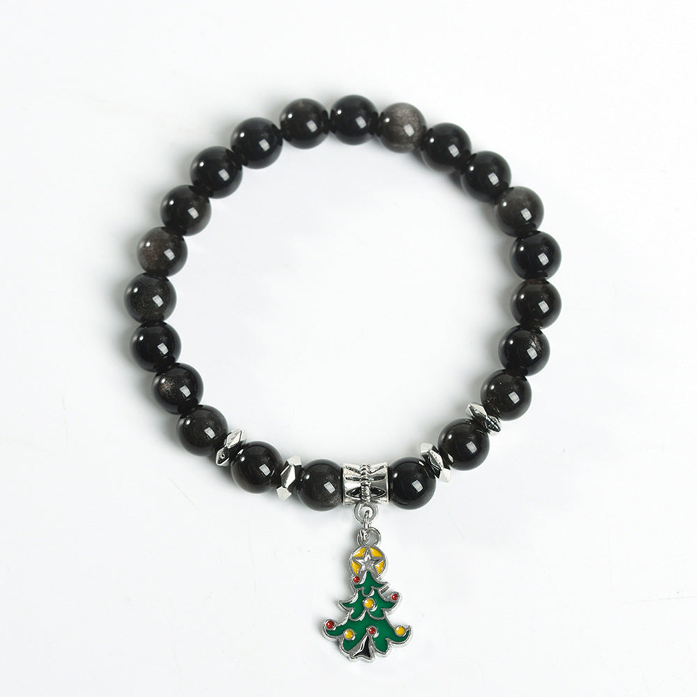 Christmas series creative Christmas tree colorful crystal creative Christmas bracelet trendy high-end bracelet