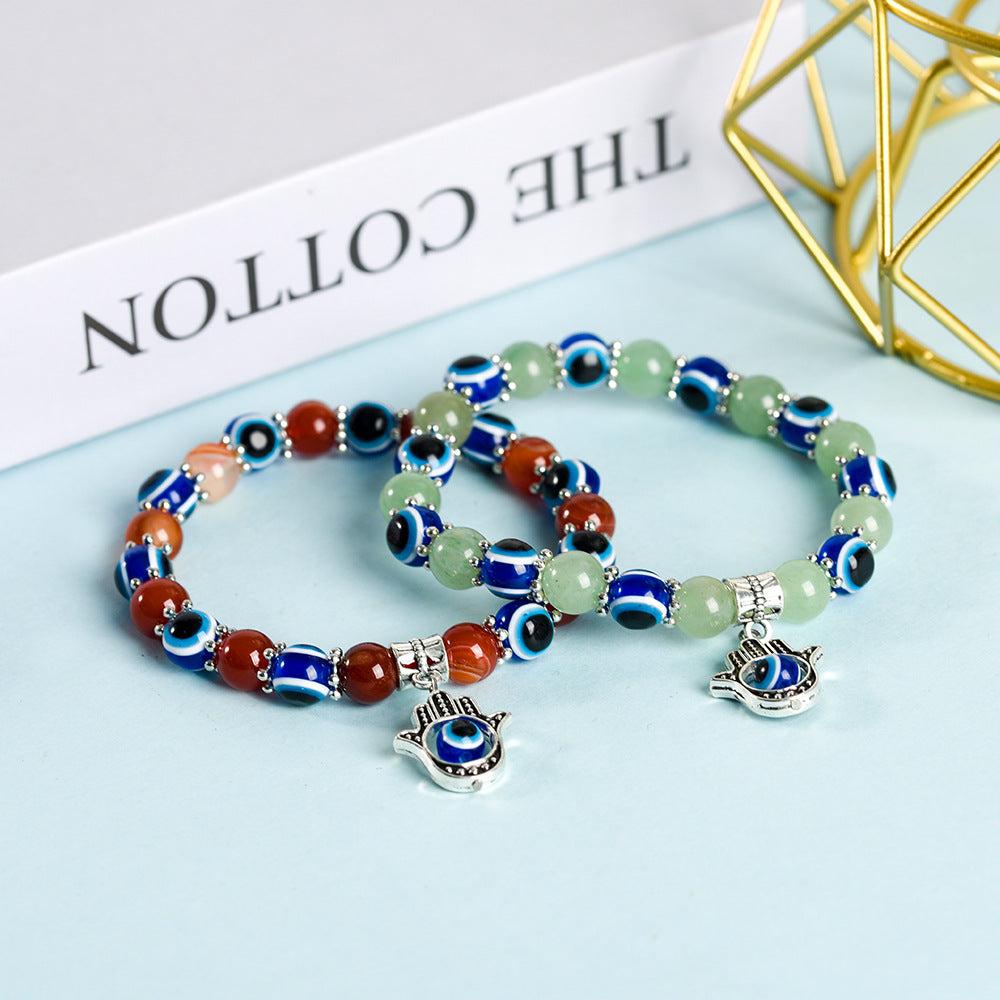 New Devil's Palm Time Gem Bracelet European and American Fashion Retro Braided Leather Bracelet Ornament