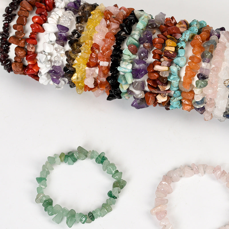 New hot selling natural crystal mixed irregular gravel bracelet for women handmade