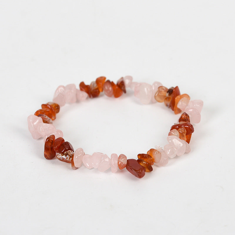 New hot selling natural crystal mixed irregular gravel bracelet for women handmade