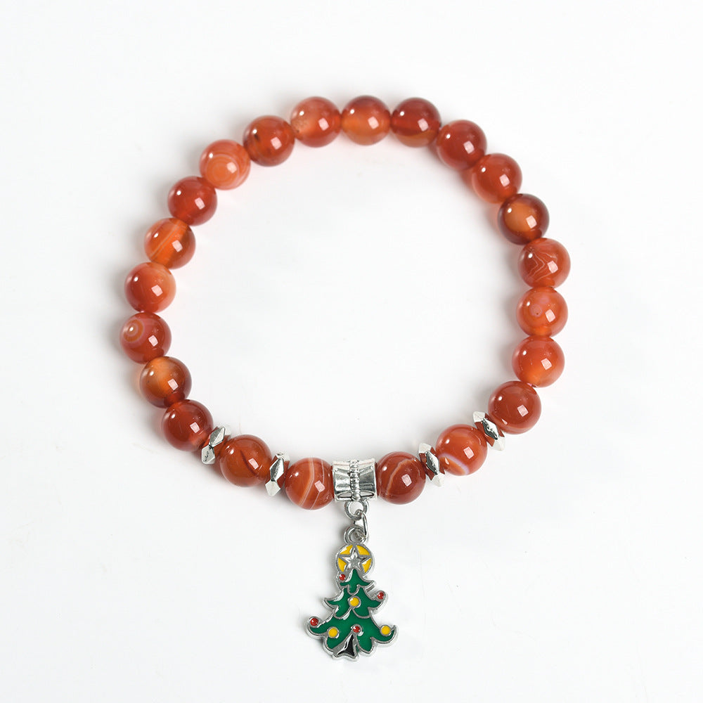 Christmas series creative Christmas tree colorful crystal creative Christmas bracelet trendy high-end bracelet