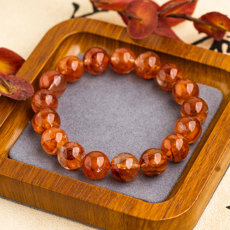 <You's jewelry>Exclusively customized red plastic flower bracelet(11+)