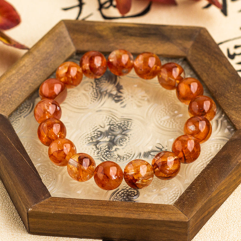 <You's jewelry>Exclusively customized red plastic flower bracelet(11+)