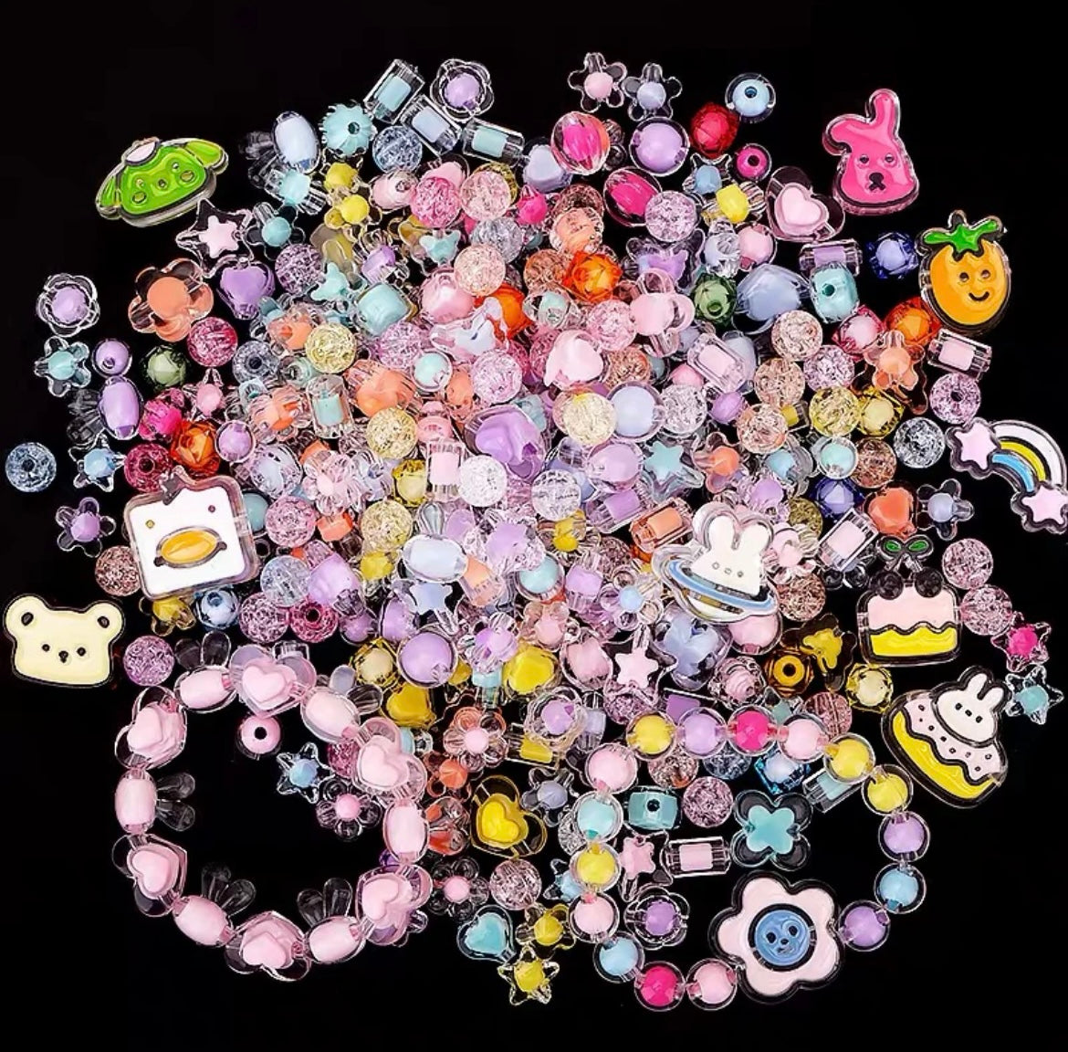 New! Acrylic Beads Lucky Bags - Open in  live -For Beaded pen Chain DIY