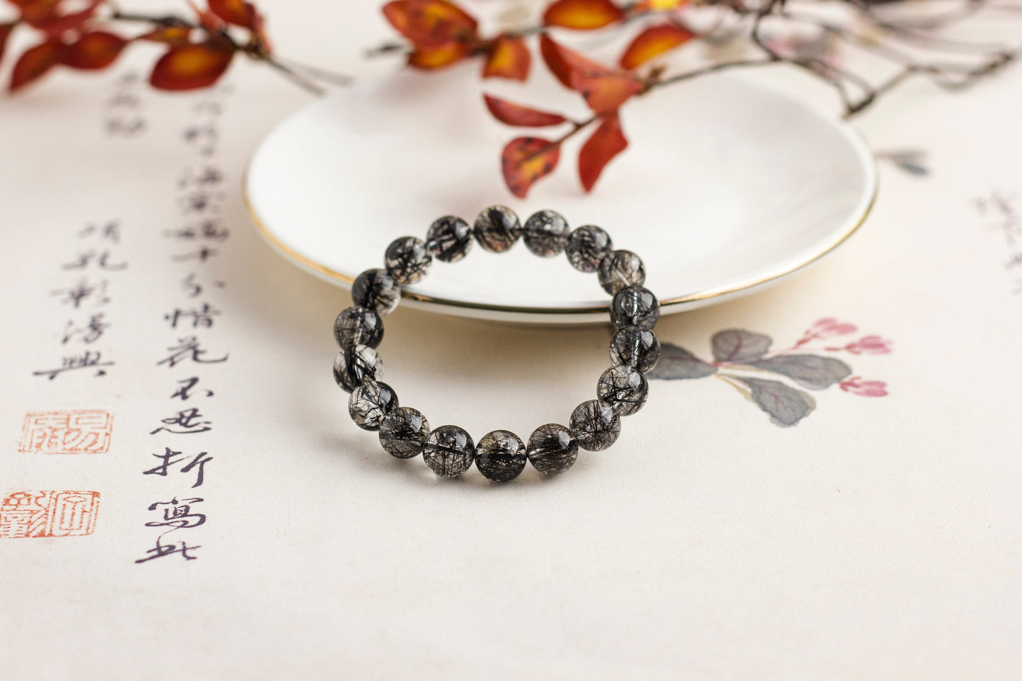 <You's jewelry>Exclusive customized black crystal bracelet (11+)