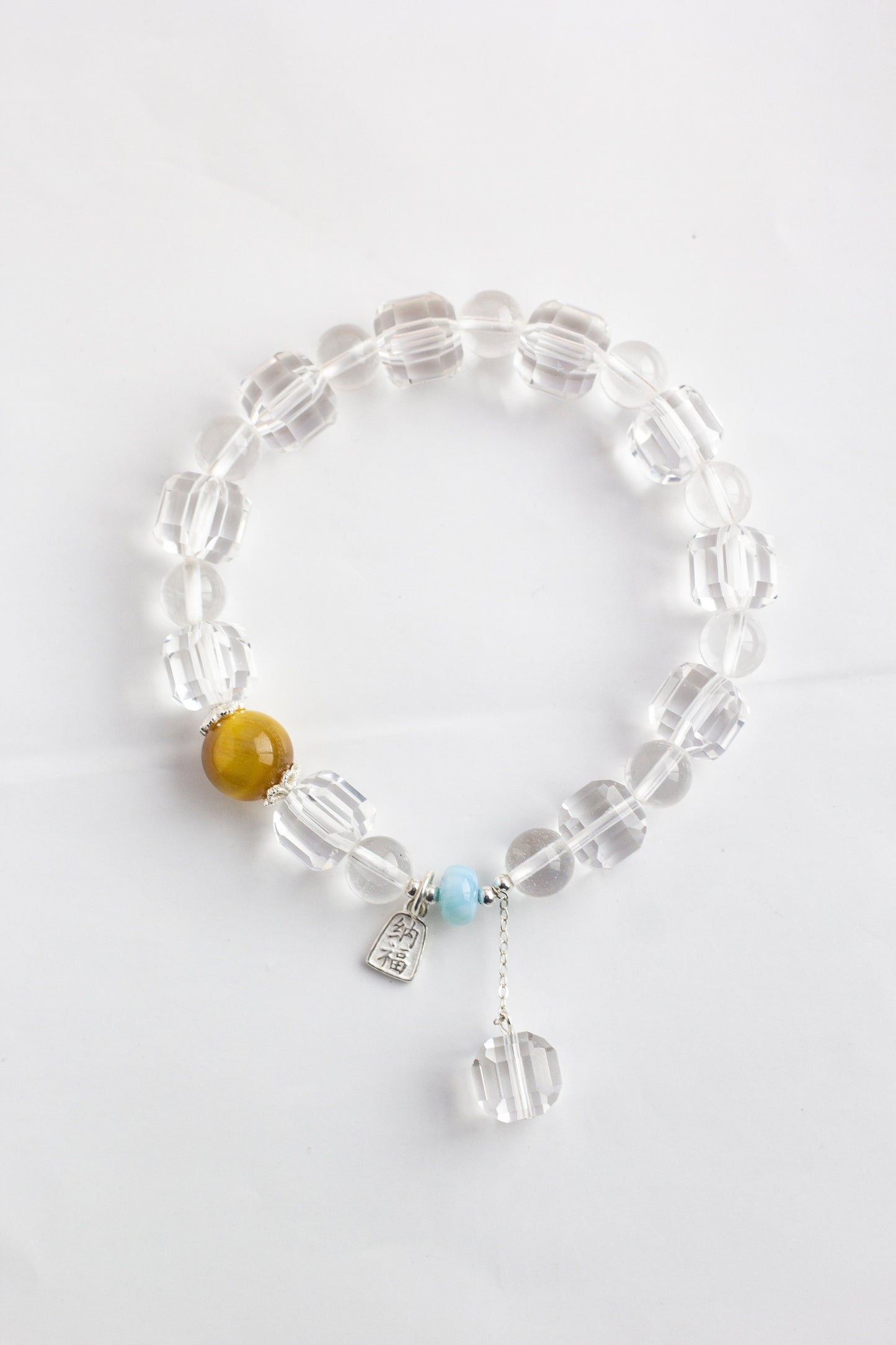 <You's jewelry>Exclusive customized white crystal bracelet (9+)