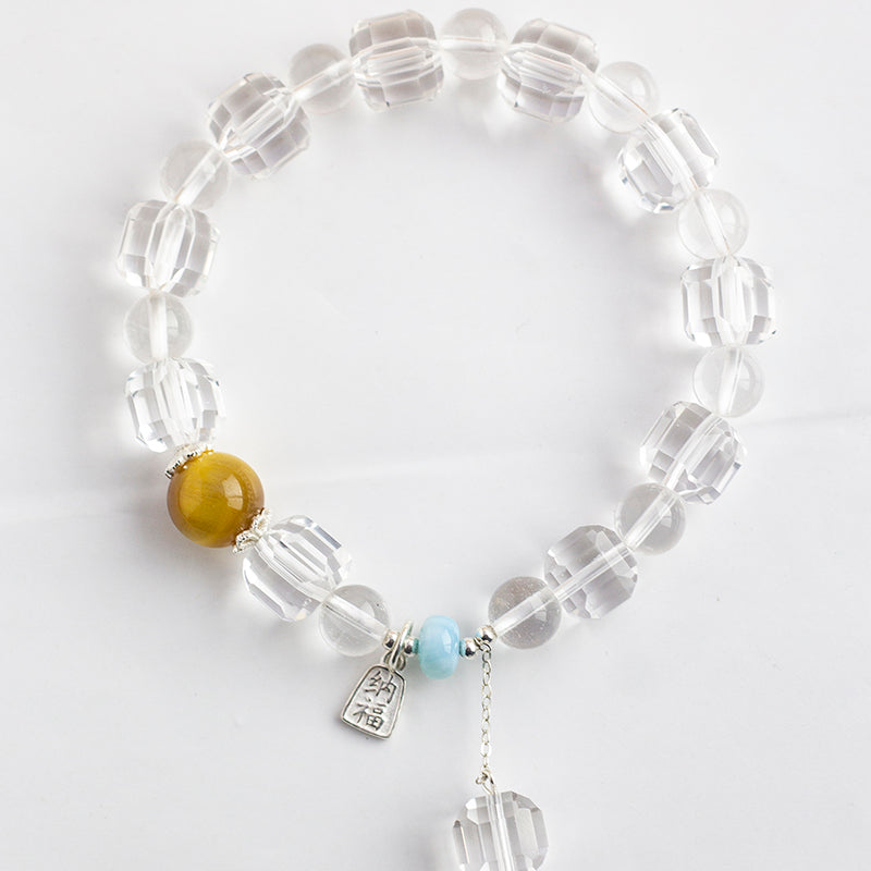 <You's jewelry>Exclusive customized white crystal bracelet (9+)