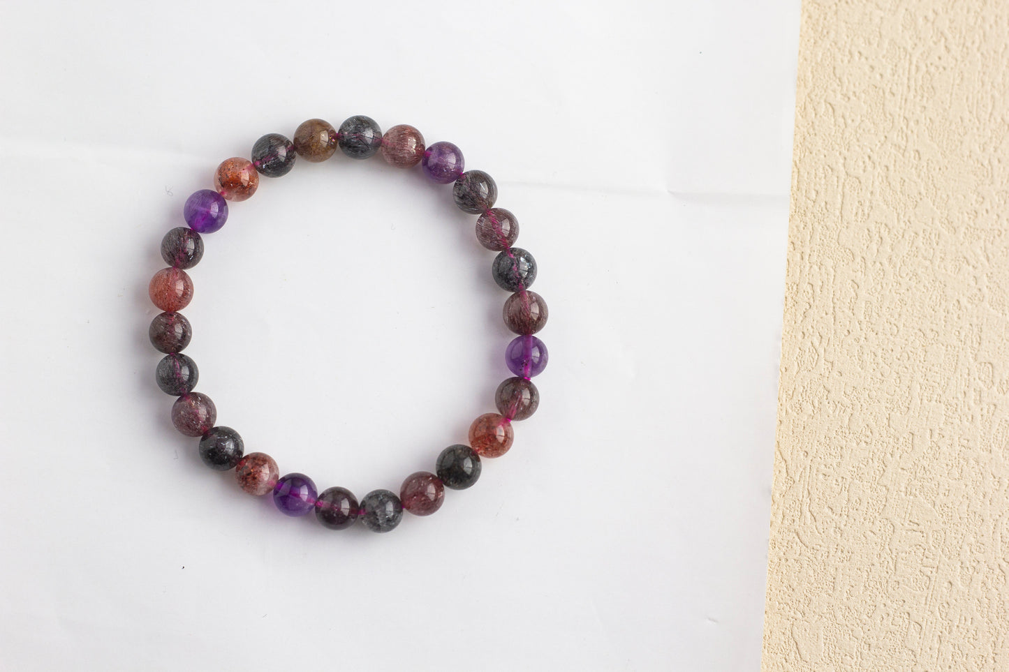 <You's jewelry>Exclusively customized blackcurrant super seven bracelet (6+)