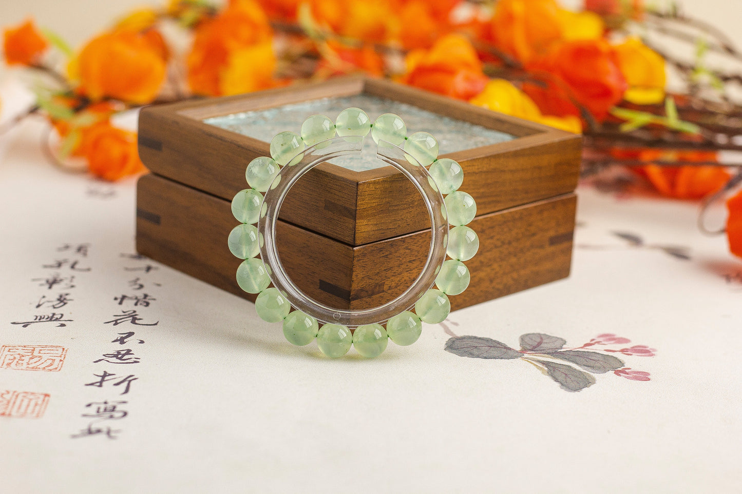 <You's jewelry>Exclusive customized prehnite bracelet (10+)