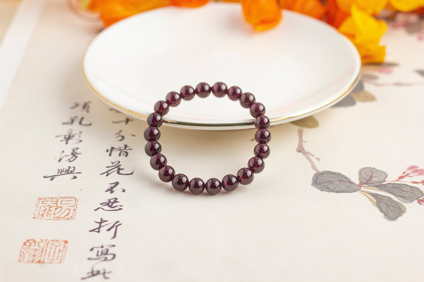 <You's jewelry>Exclusive customized garnet bracelet (8+)