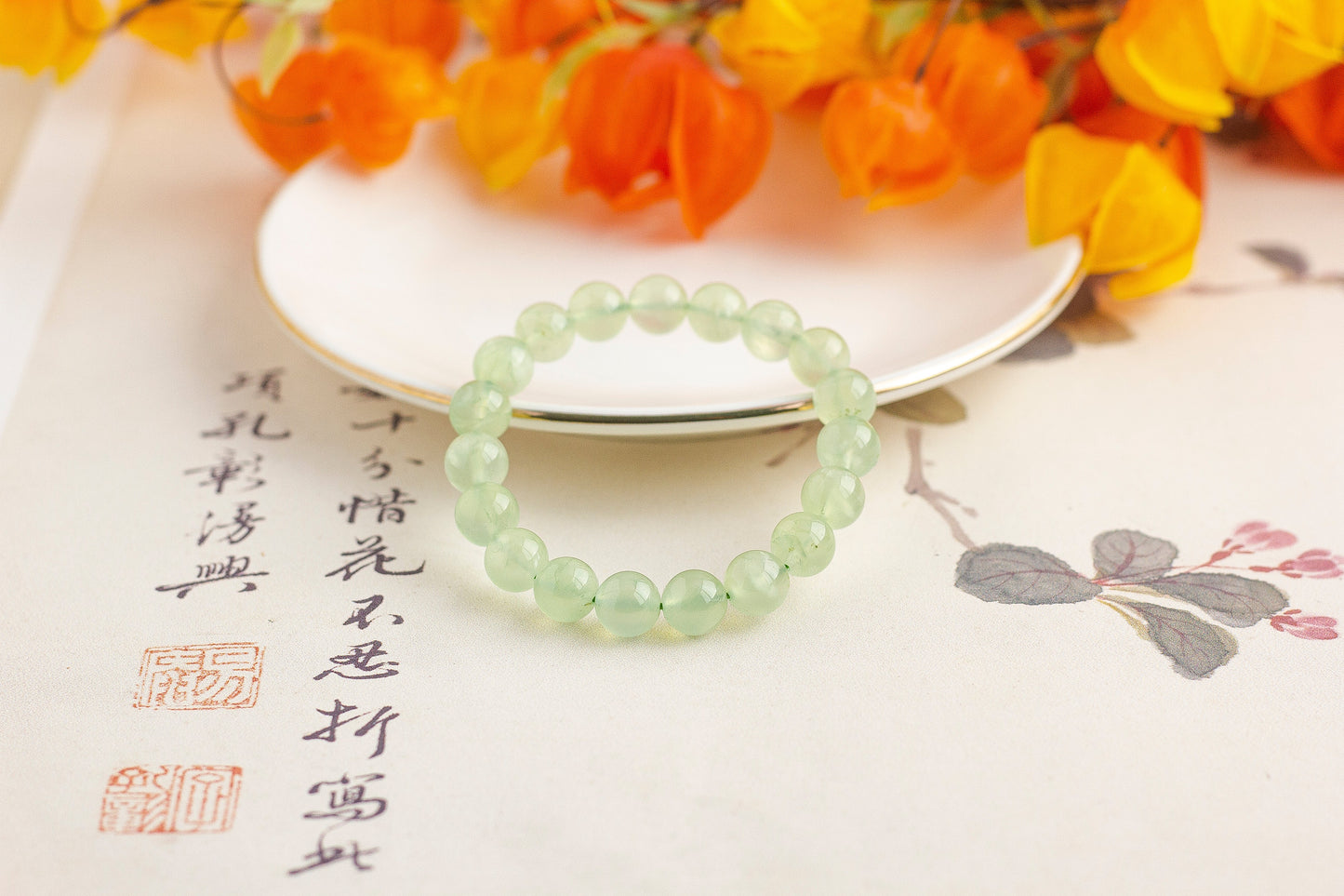 <You's jewelry>Exclusive customized prehnite bracelet (10+)