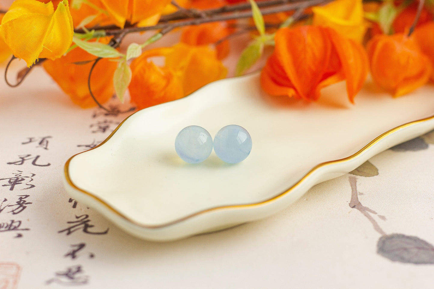 <You's jewelry>Exclusive customized aquamarine single bead (13+)