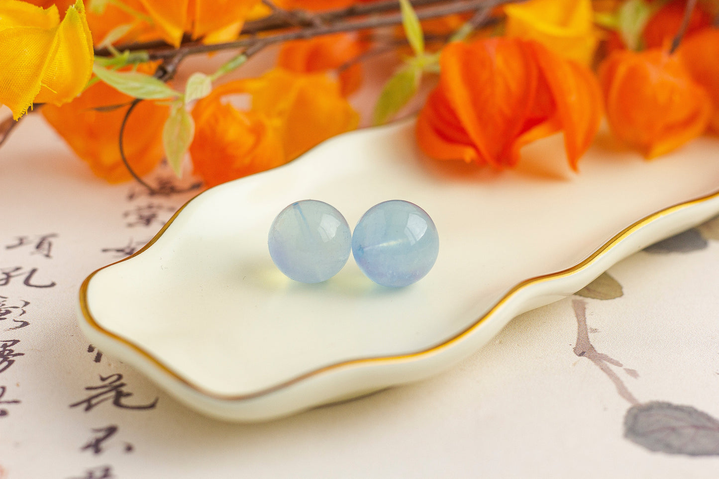 <You's jewelry>Exclusive customized aquamarine single bead (17+)