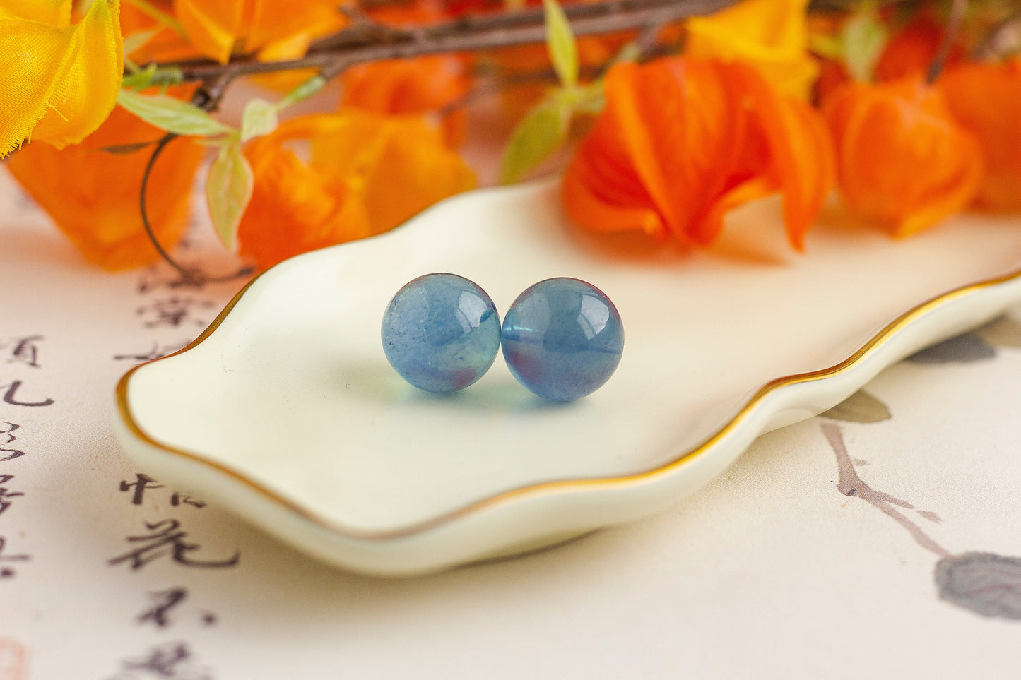 <You's jewelry>Exclusive customized devil blue aquamarine single bead (16+)