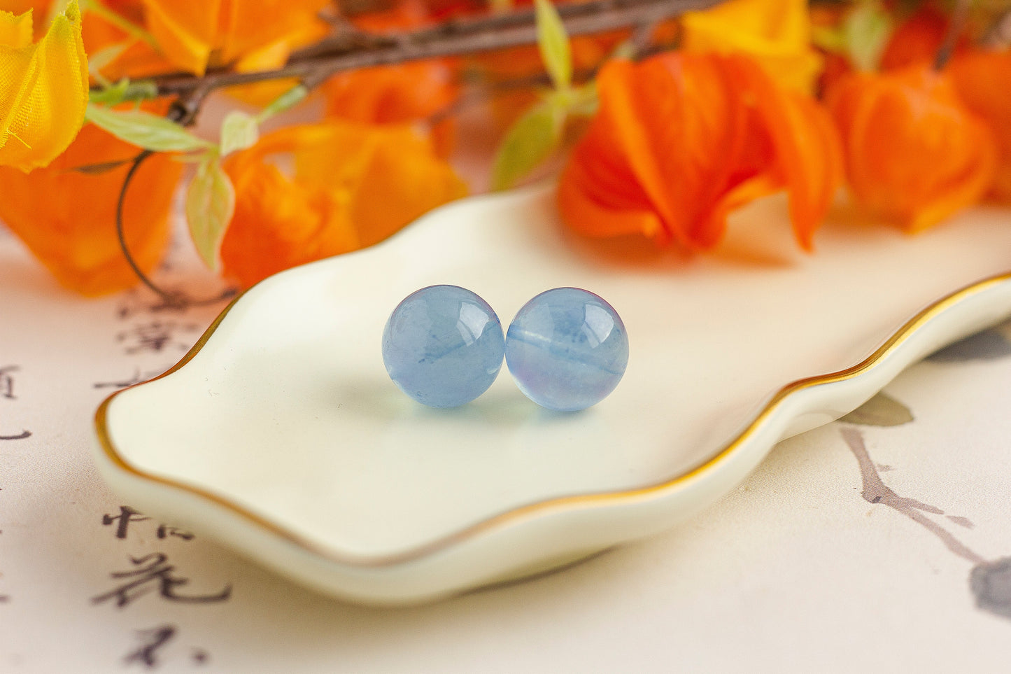 <You's jewelry>Exclusively customized aquamarine single beads （16+）