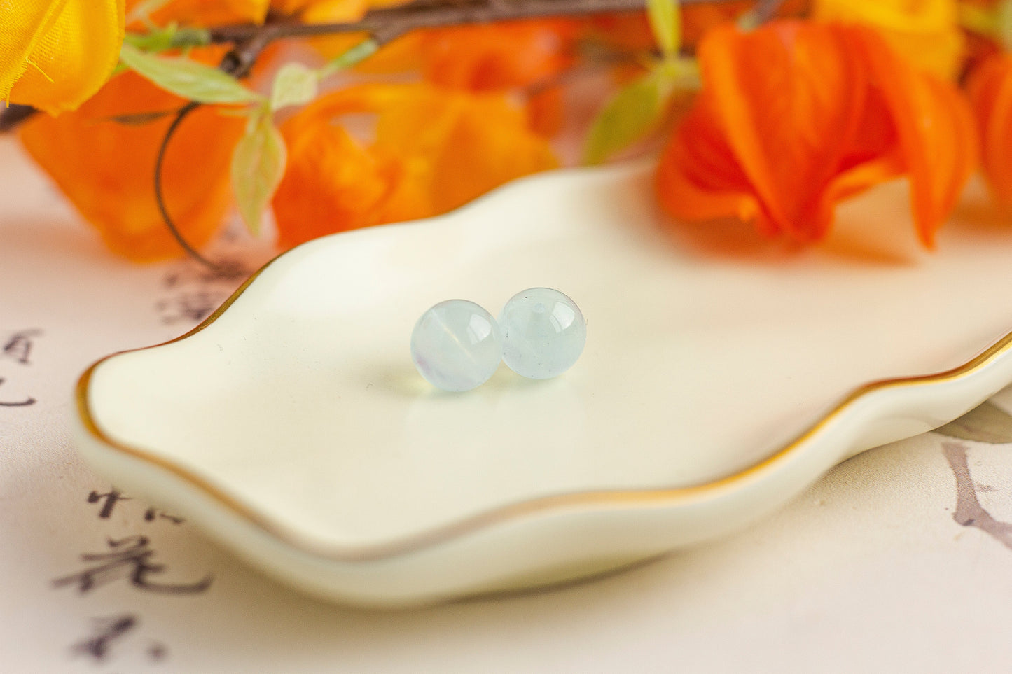 <You's jewelry>Exclusive customized aquamarine single beads (10+)