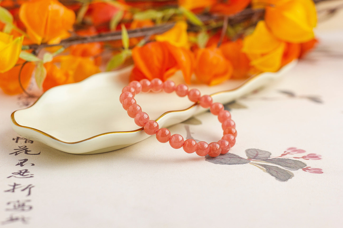 <You's jewelry>Exclusive customized rhodolite bracelet (8+)