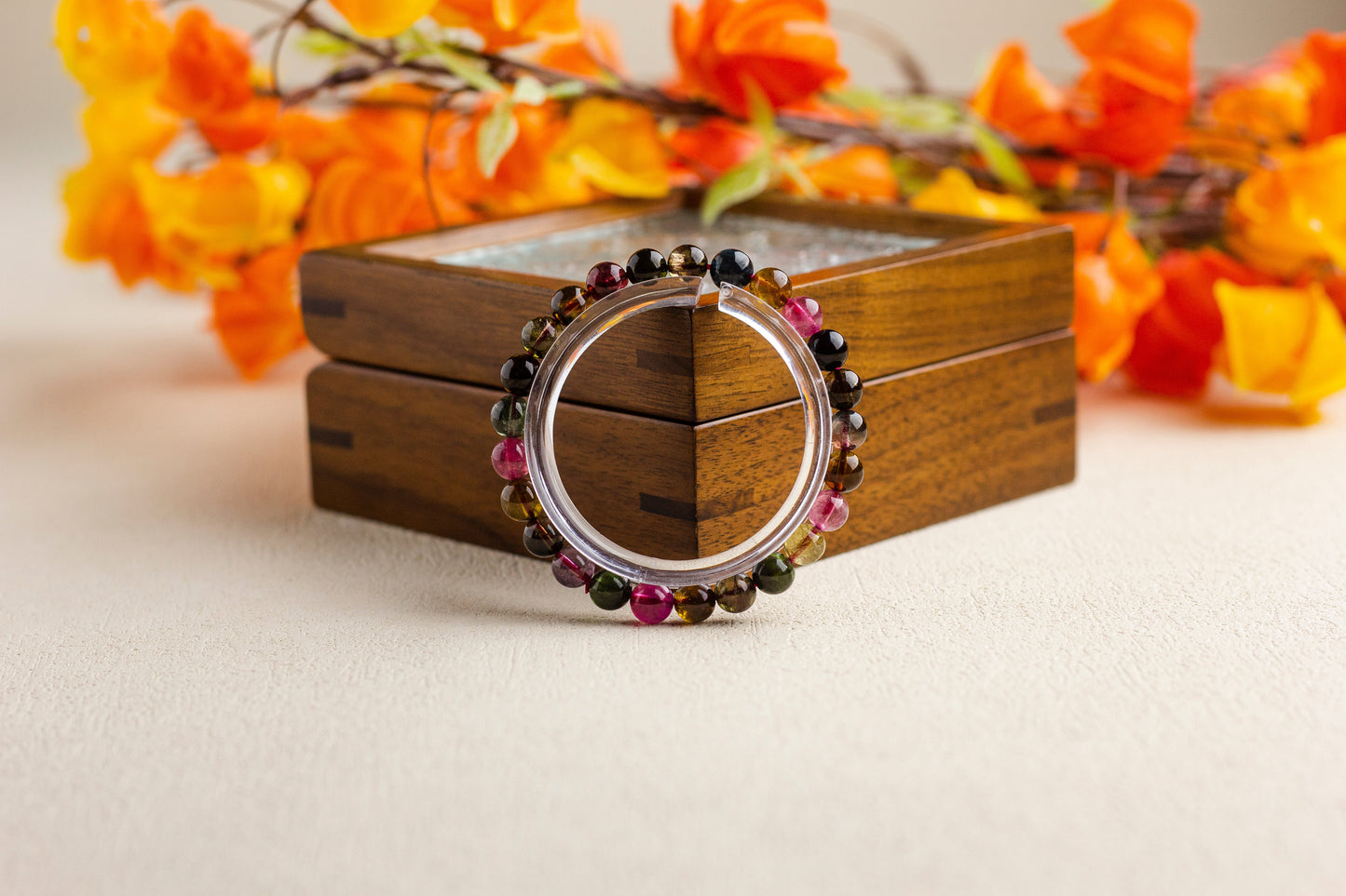 <You's jewelry>Exclusive customized old material tourmaline bracelet (7+)