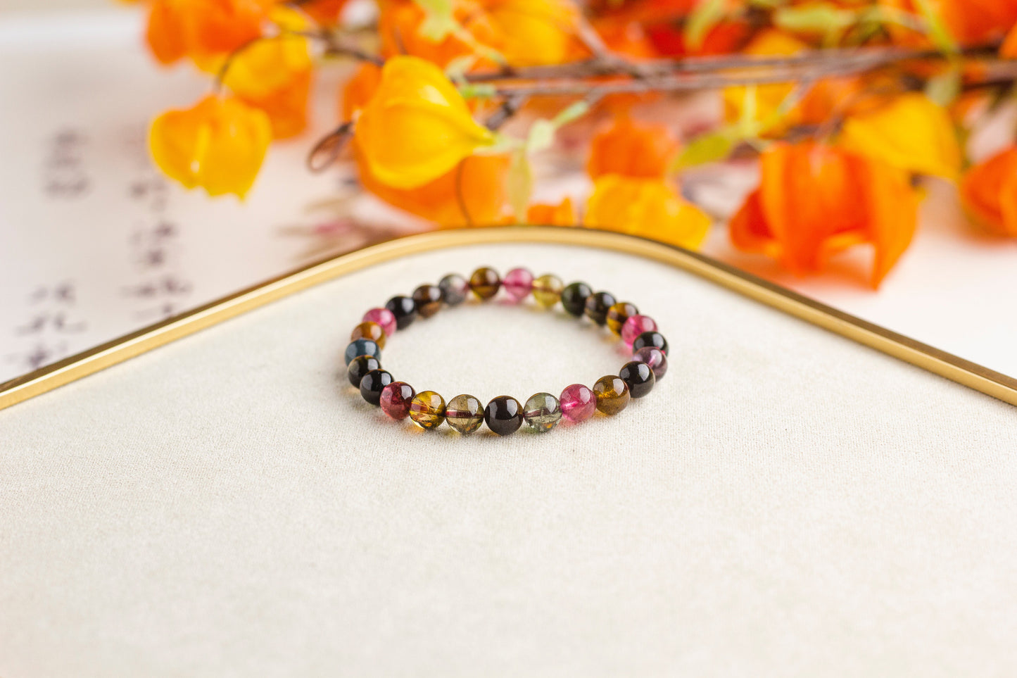 <You's jewelry>Exclusive customized old material tourmaline bracelet (7+)