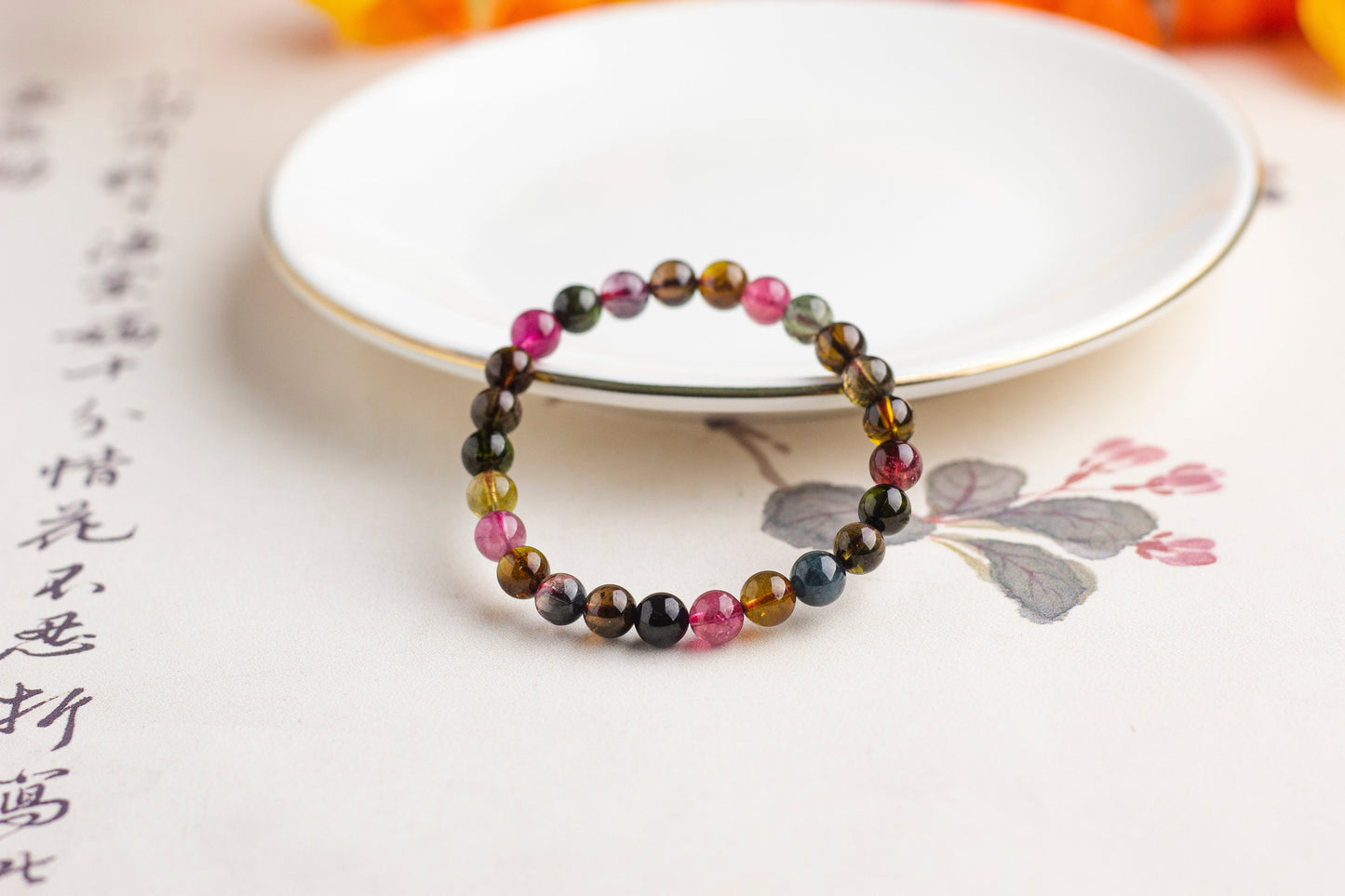 <You's jewelry>Exclusive customized old material tourmaline bracelet (7+)