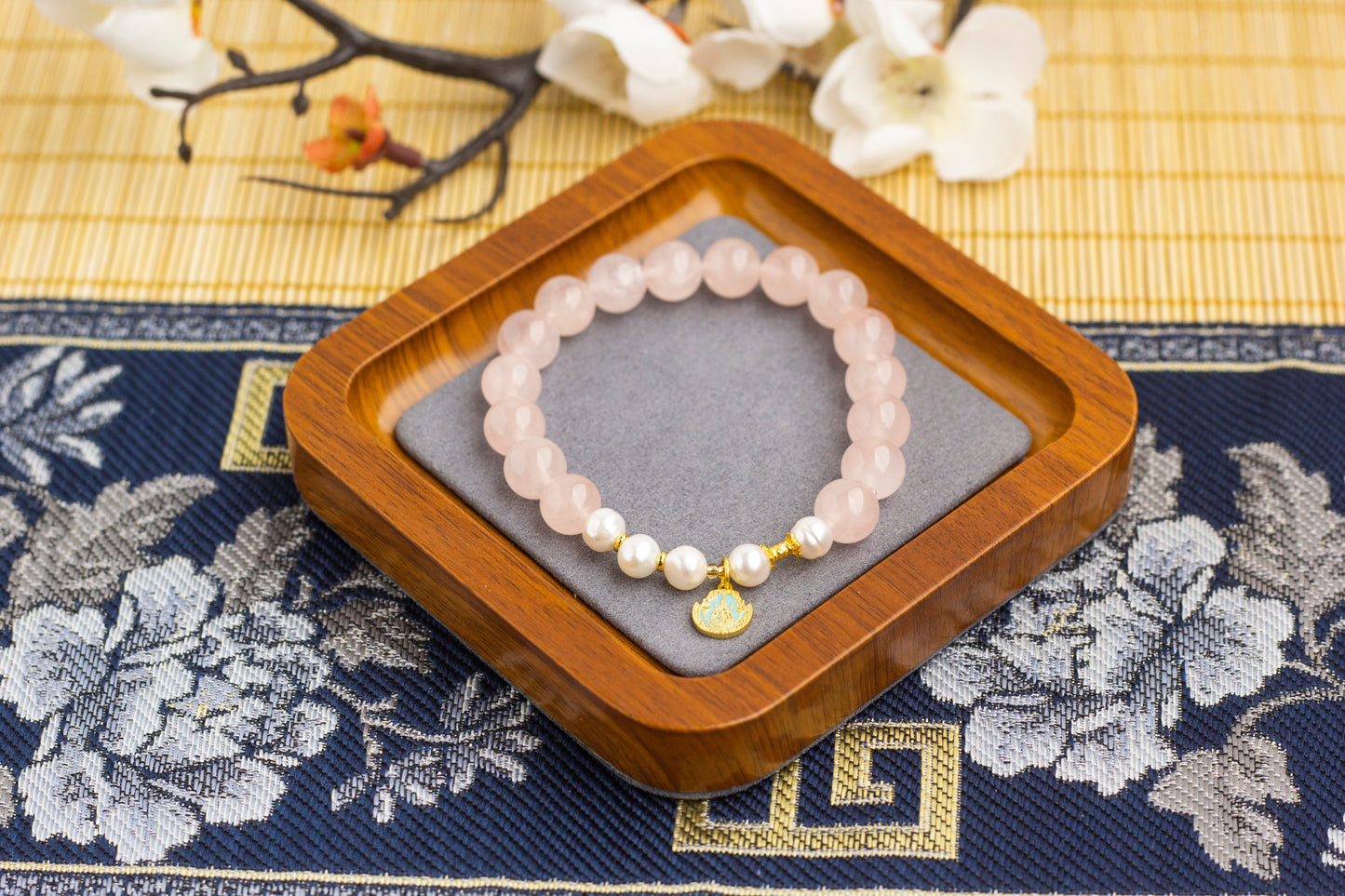 <You's jewelry>Exclusive customized rose quartz bracelet