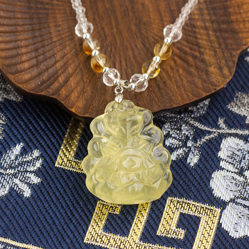 <You's jewelry>Exclusive customized citrine nine-tails necklace