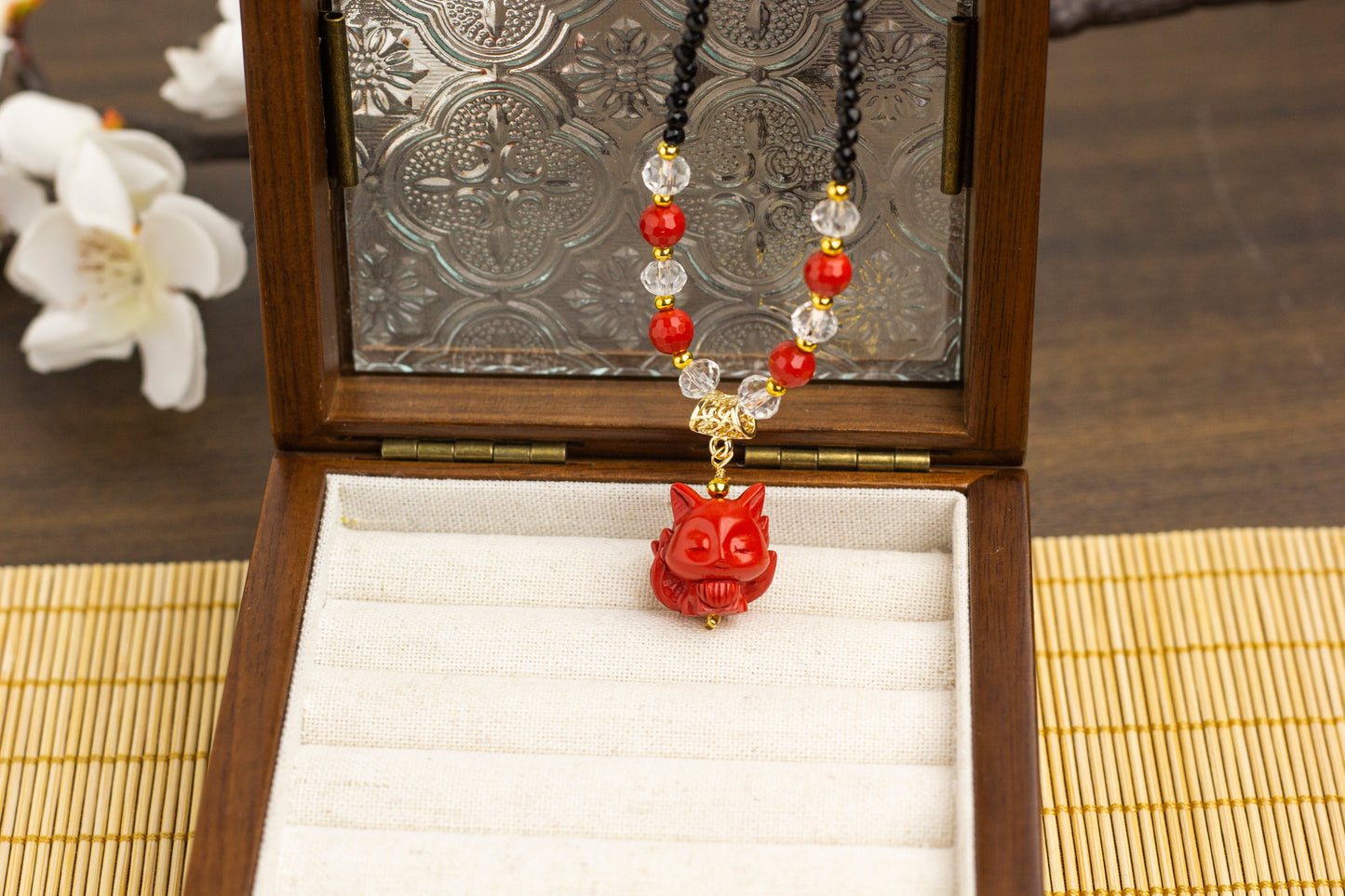 <You's jewelry>Exclusive customized cinnabar little fox